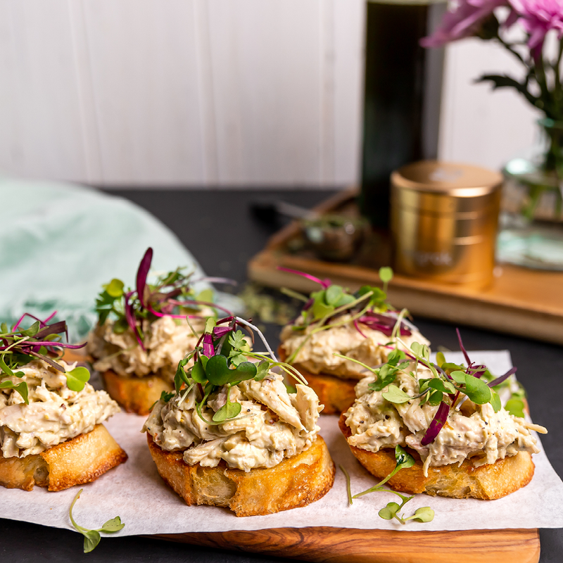 Tarragon Chicken Salad Crostini