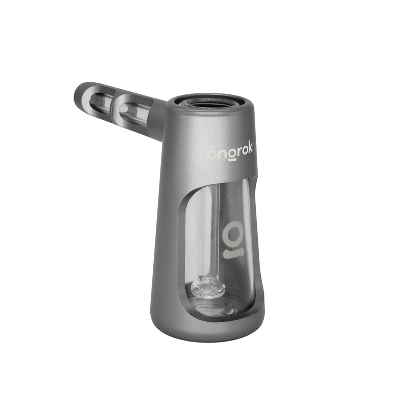 ONGROK Portable Glass Aluminum Bubbler Pipe ONGROK USA Grey 
