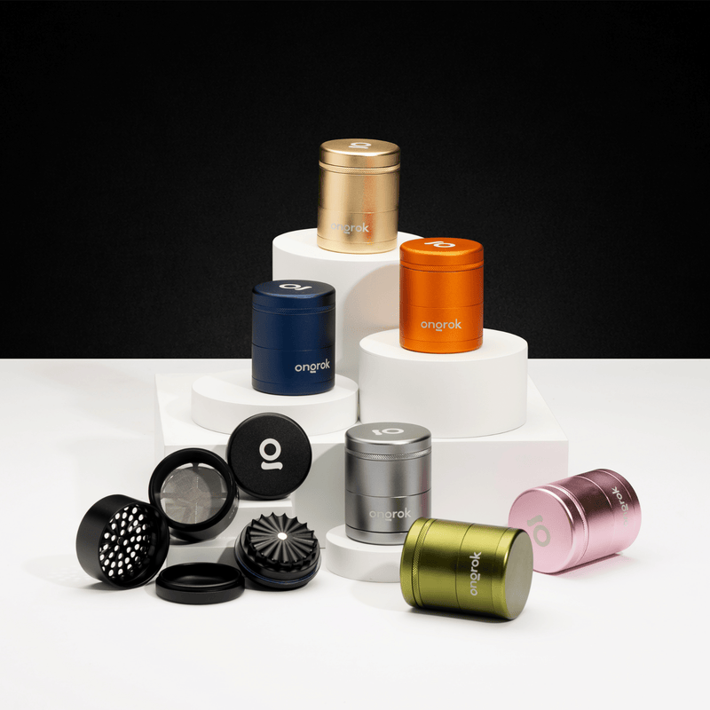 New Size! Mini 5 Piece, Flower Petal Toothless Grinder (2.2 inch) ONGROK USA 