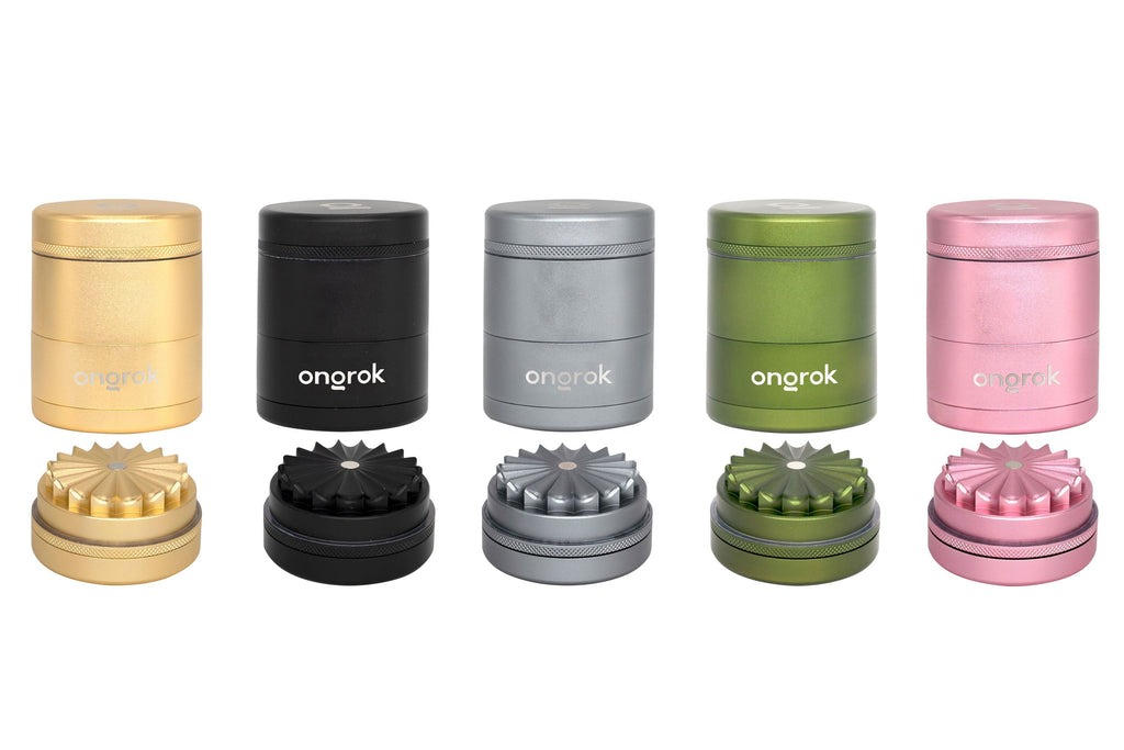 5 Piece, Flower Petal Toothless Grinder with Storage ONGROK USA 