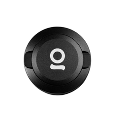 ONGROK Pouch Storage Puck in black, top-down view of the lid with its logo and side grip notches