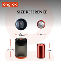 Vacuum Pump Jar 2.0 ONGROK USA 800 ml size reference next to a standard soda can