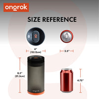 Vacuum Pump Jar 2.0 ONGROK USA 1200 ml size reference next to a standard soda can
