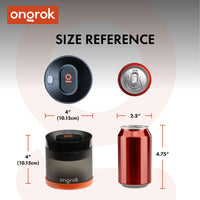 Vacuum Pump Jar 2.0 ONGROK USA 400 ml size reference next to a standard soda can