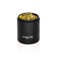 5 Piece Storage Grinder (Pyramid Teeth) ONGROK USA Black