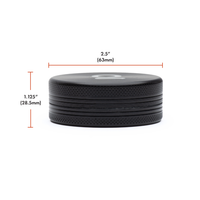2 Piece Magnetic Grinder (50 mm) ONGROK USA Black dimensions and specifications infographic