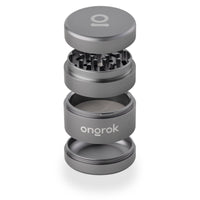 Premium 4 Piece EZ Grinder ONGROK USA Silver