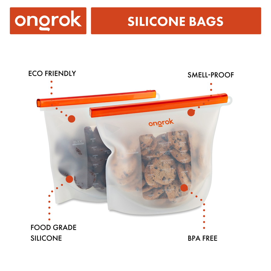 BPA Free Slider Ziplock Bags Jumbo Storage Bags for Home, Kitchen