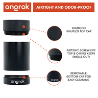 Aluminum Metal Storage Jar ONGROK USA Black