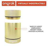 Aluminum Metal Storage Jar ONGROK USA Gold