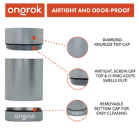 Aluminum Metal Storage Jar ONGROK USA Silver