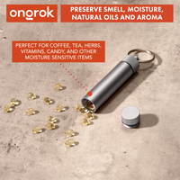 Aluminum Storage Keychain ONGROK USA Silver