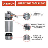 Small Storage Keychain ONGROK USA Silver