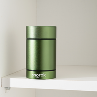 Aluminum Metal Storage Jar ONGROK USA Green