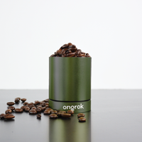 Aluminum Metal Storage Jar ONGROK USA Green
