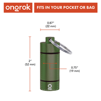 Small Storage Keychain ONGROK USA Green