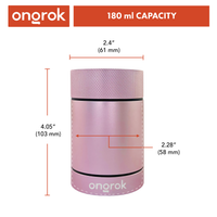 Aluminum Metal Storage Jar ONGROK USA Pink dimensions and specifications infographic