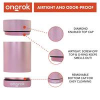 Aluminum Metal Storage Jar ONGROK USA Pink