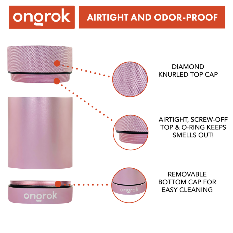 Aluminum Metal Storage Jar ONGROK USA Pink