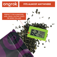 Digital Hygrometers | Color-coded 6-Pack Digital Hygrometers ONGROK USA 